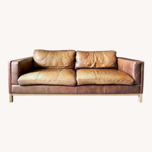 Used Bronson Dark Brown Leather 3+ Seater Sofa for sale on AptDeco