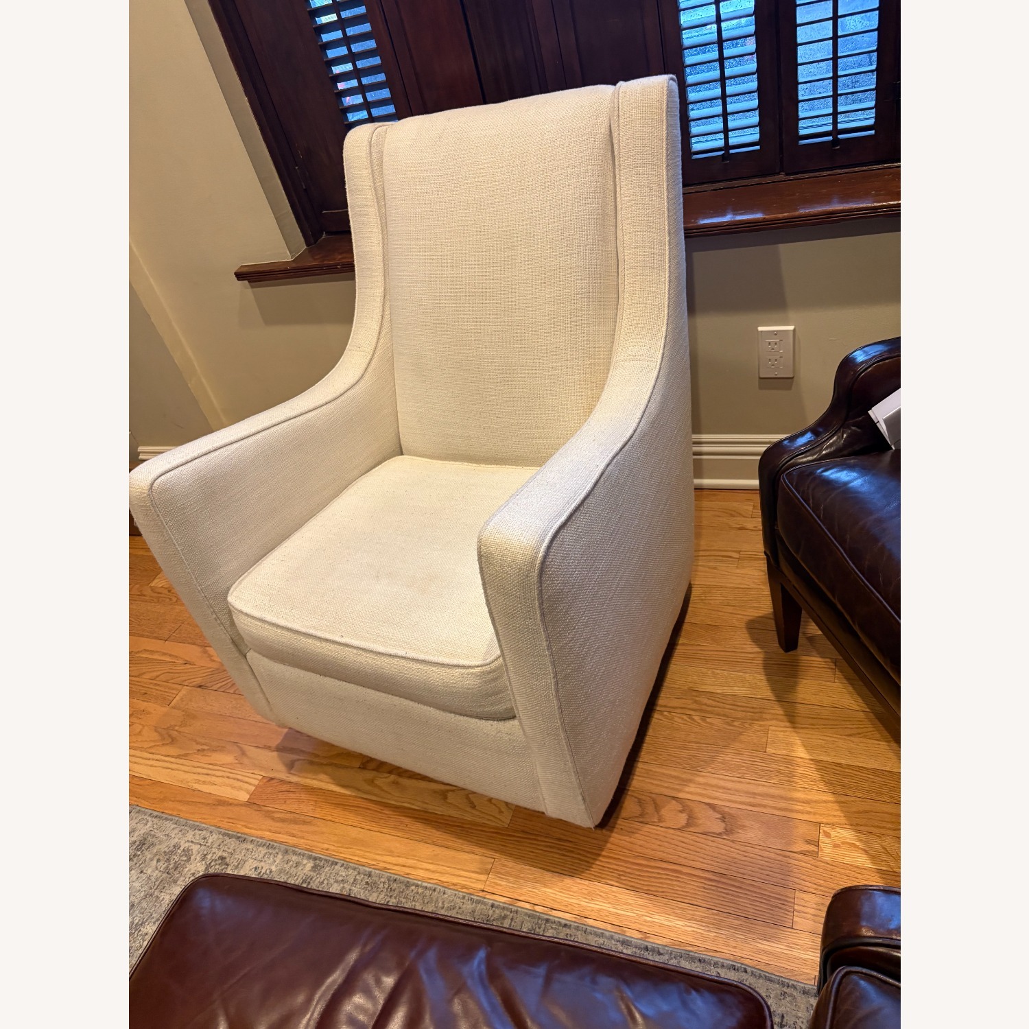 Walter E. Smithe Natural Fabric Accent Chair - image-4