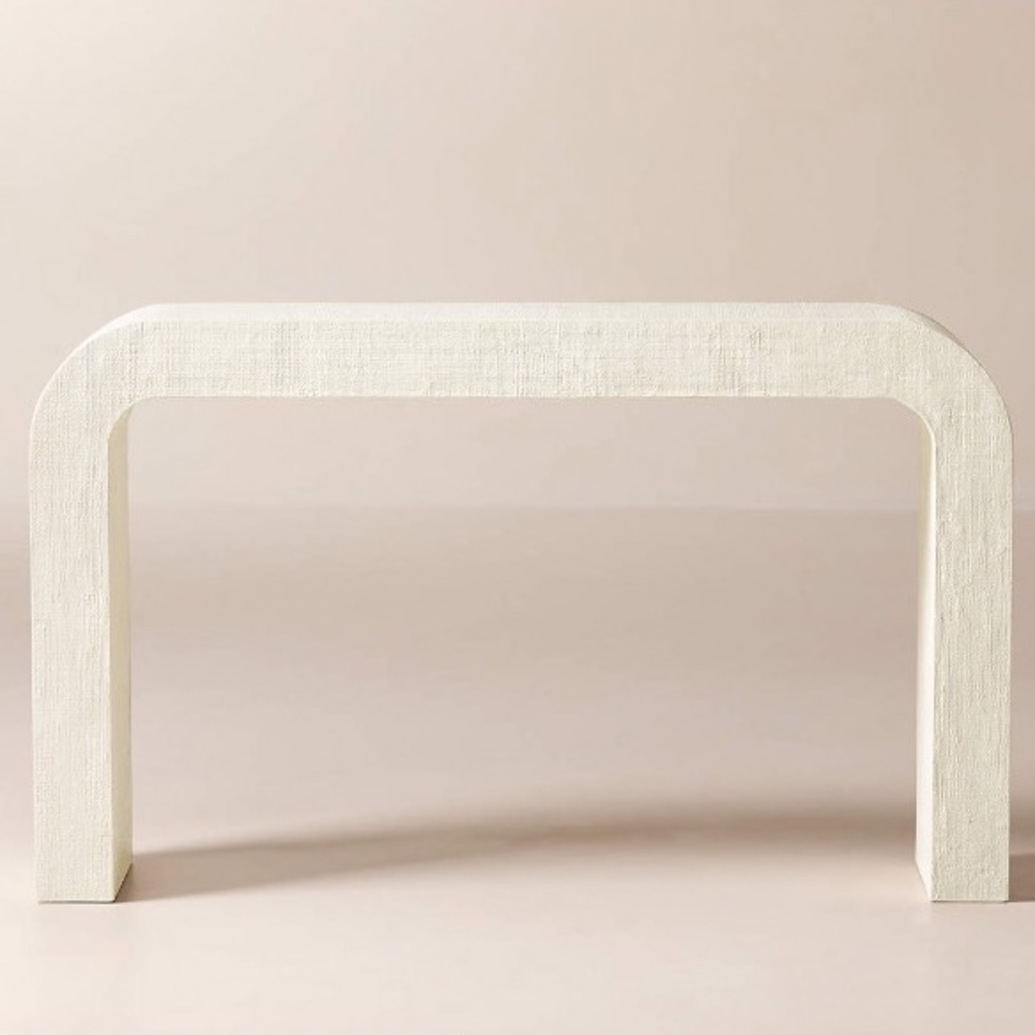 CB2 Crescent 52" Ivory Resin Console Table - image-2