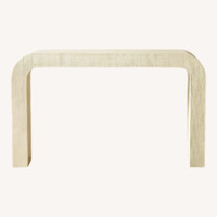 CB2 Crescent 52" Ivory Resin Console Table