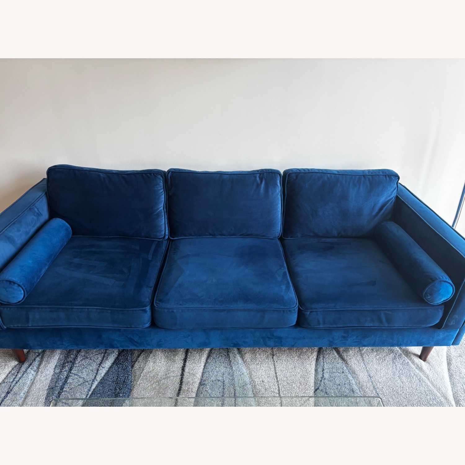 Blue 3-Seater Sofa - image-1