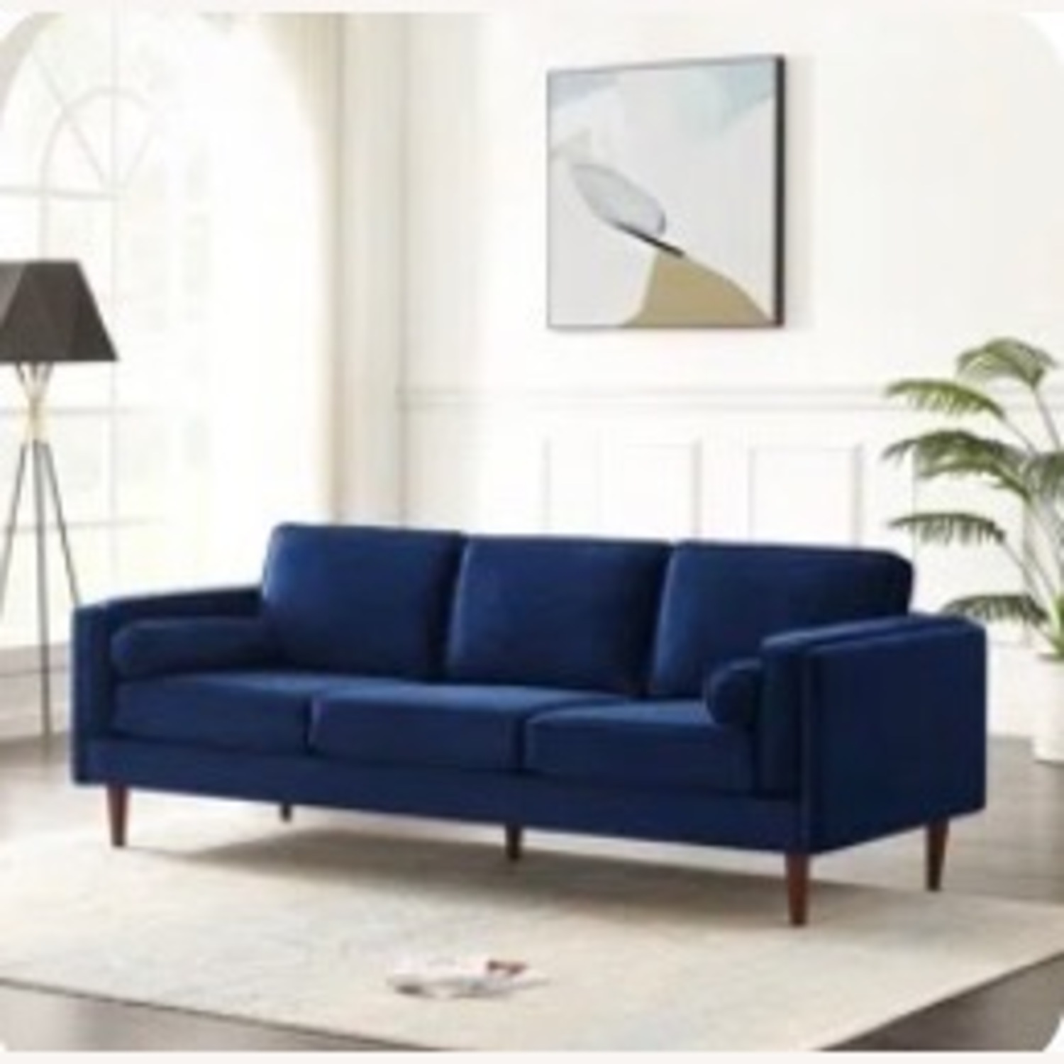 Blue 3-Seater Sofa - image-4