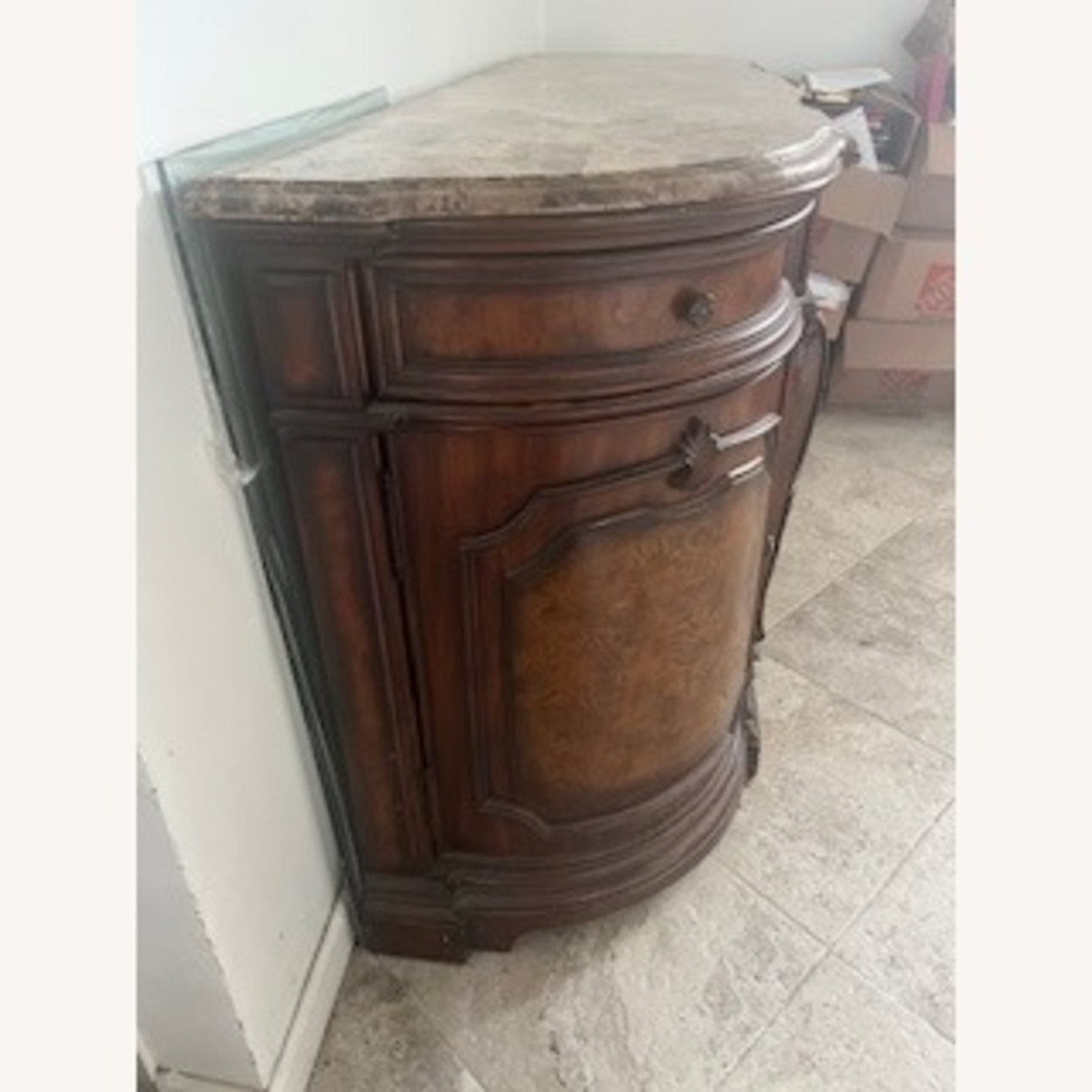 Vintage/Antique Credenza With Marble Top - image-2