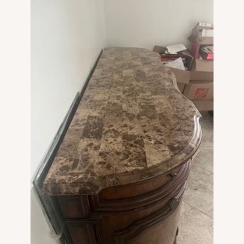 Used Vintage/Antique Credenza With Marble Top for sale on AptDeco