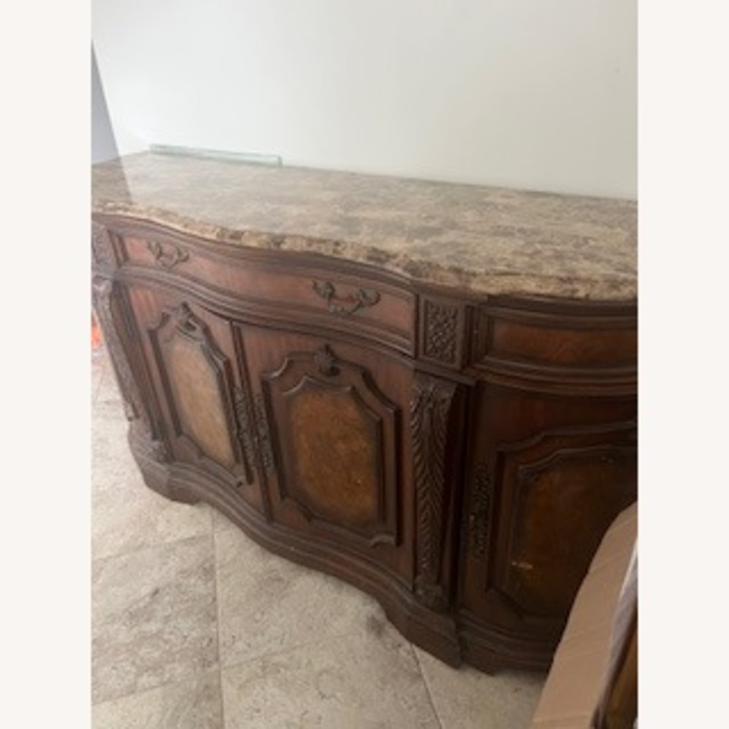 Vintage/Antique Credenza With Marble Top - image-5