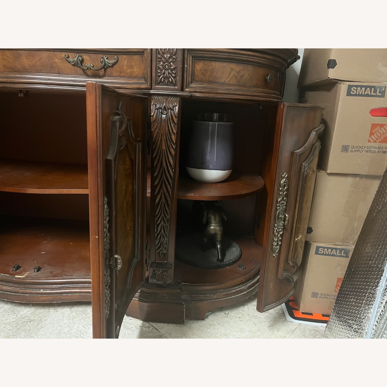 Vintage/Antique Credenza With Marble Top - image-7