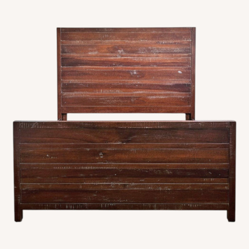 Used Modus Furniture Dark Brown Queen Bed for sale on AptDeco