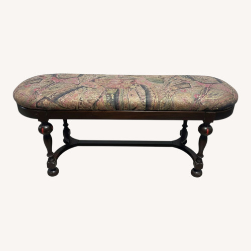 Used Vintage/Antique Dark Brown Wood Bench for sale on AptDeco
