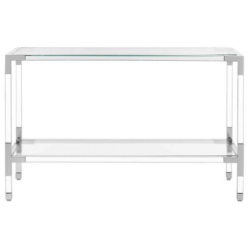 Used Jonathan Adler Silver Glass Console for sale on AptDeco