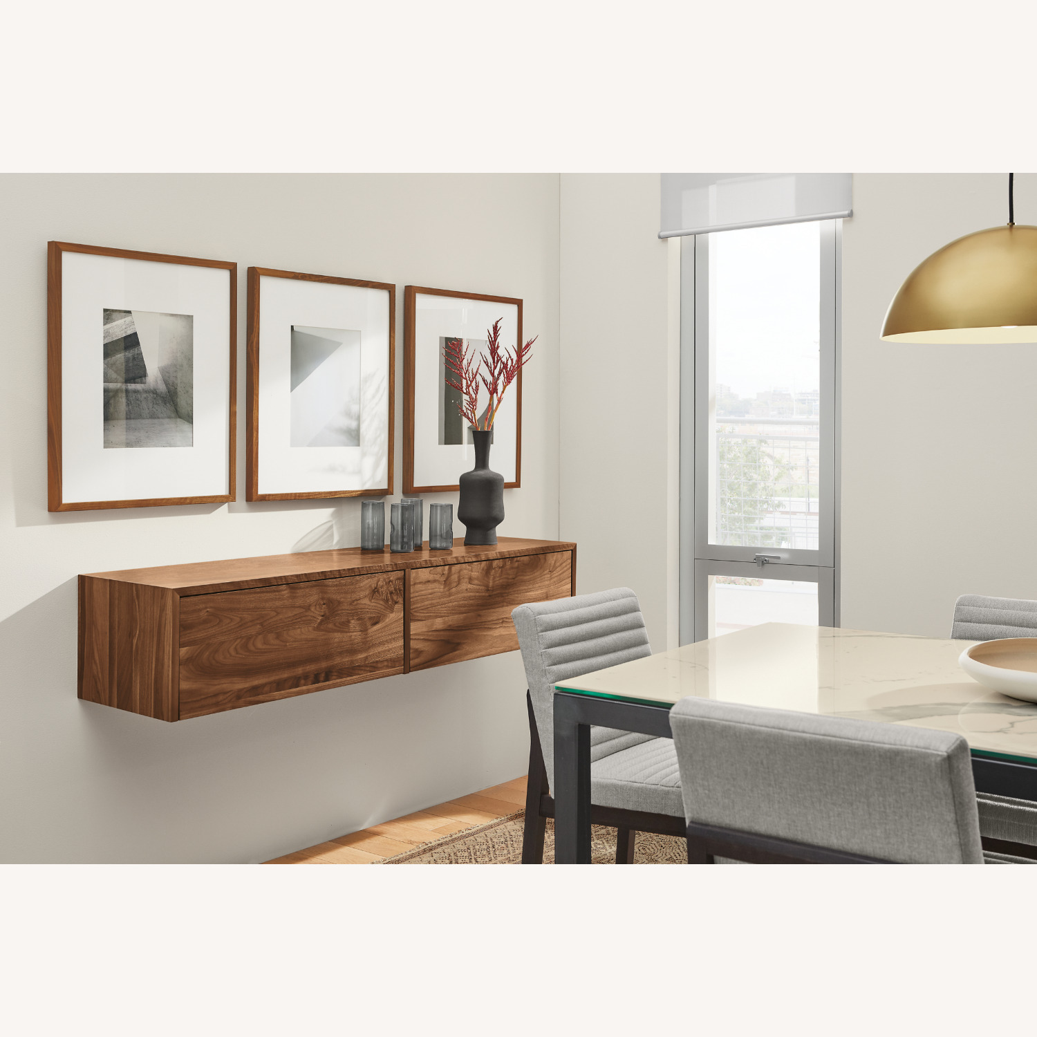 Room & Board Hover Walnut Wood Wall Shelf - image-4