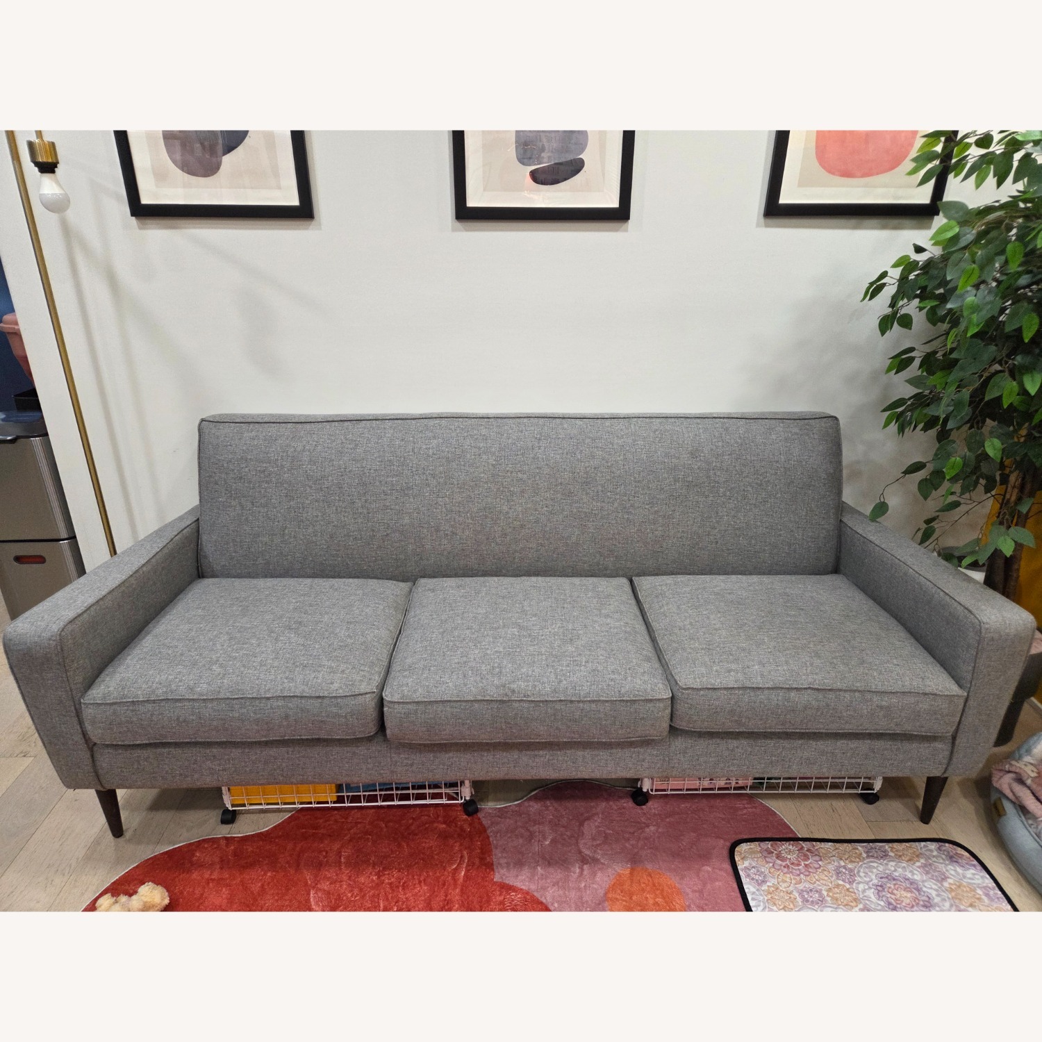 Joybird Winslow Light Gray Fabric 3+ Seater Sofa - image-2