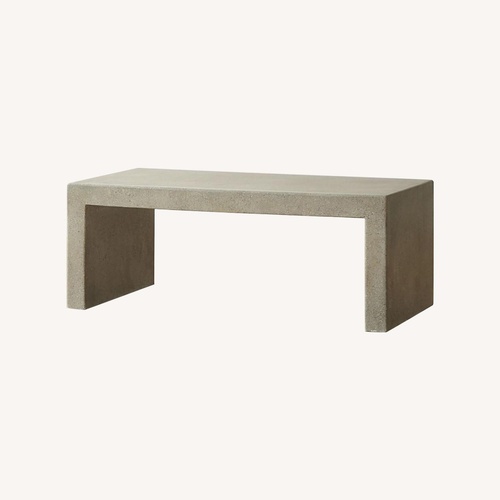 Used Crate & Barrel Concrete Mason Coffee Table 48" for sale on AptDeco