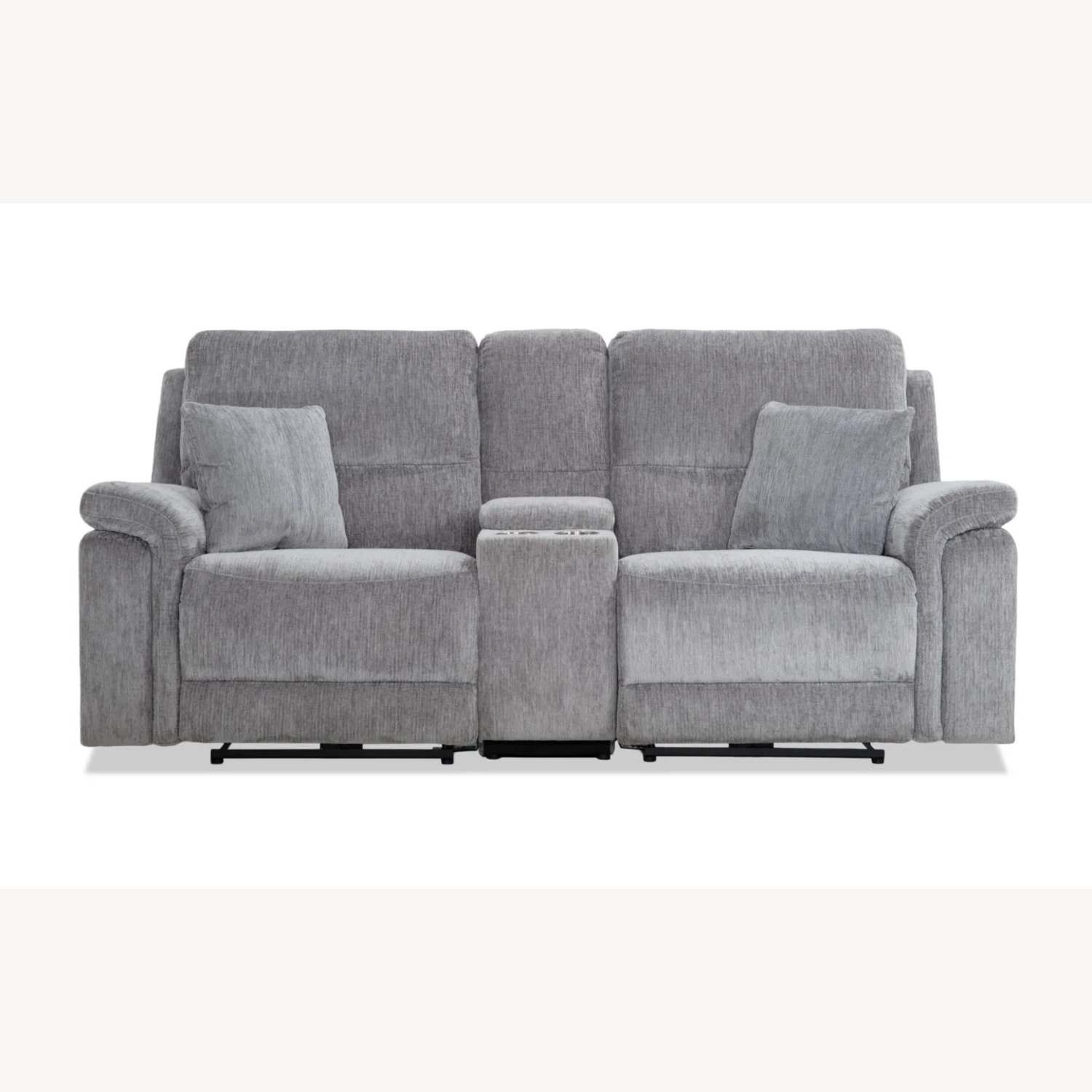 Renegade Gray 88'' Power Reclining Console Loveseat with USB Port - image-7