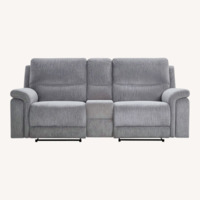 Renegade Gray 88'' Power Reclining Console Loveseat with USB Port