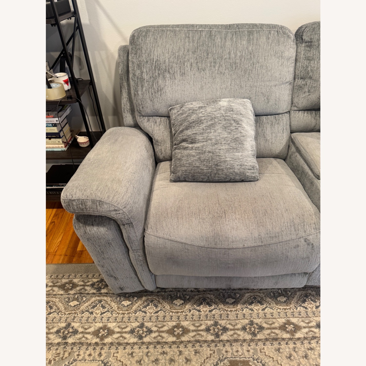 Renegade Gray 88'' Power Reclining Console Loveseat with USB Port - image-2