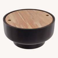 West Elm Drum Storage Coffee Table Burnt Wax