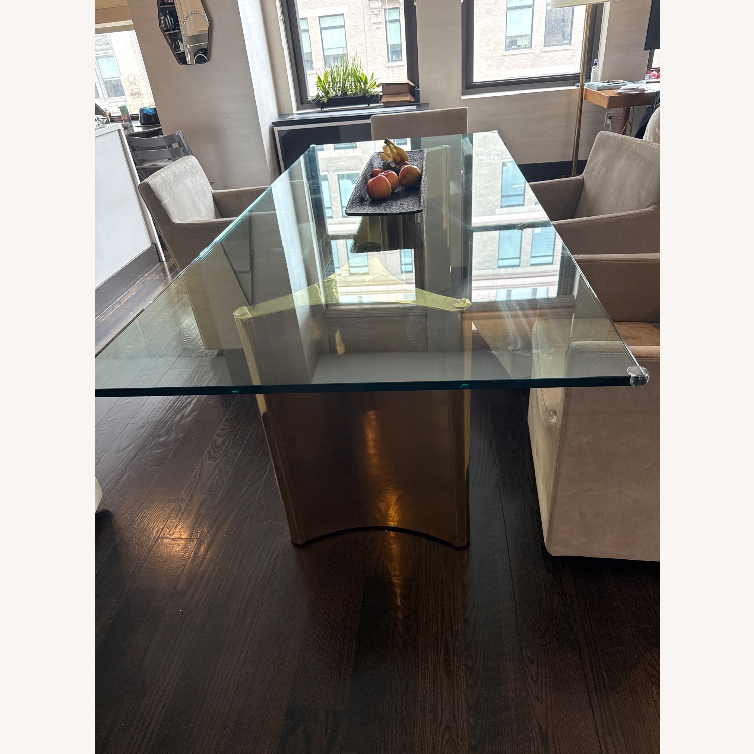 Restoration Hardware Dalton Glass Dining Table - image-1