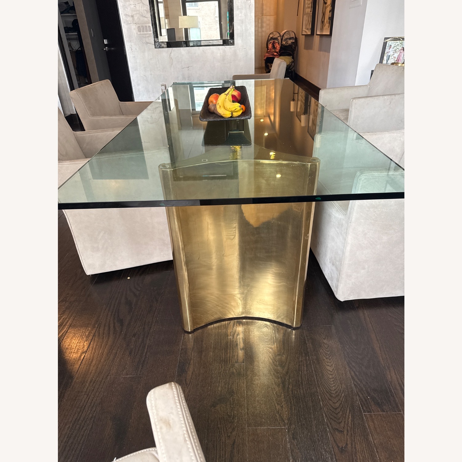 Restoration Hardware Dalton Glass Dining Table - image-3