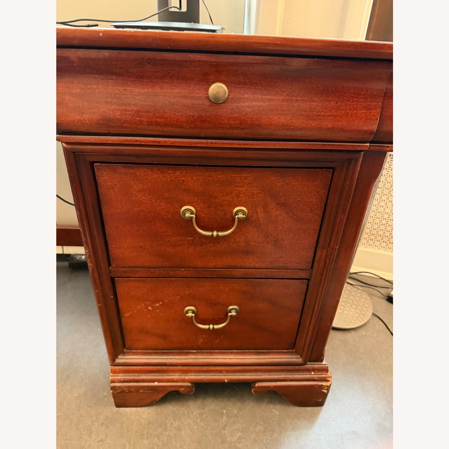 Raymour & Flanagan Dark Brown Wood Desk - image-4