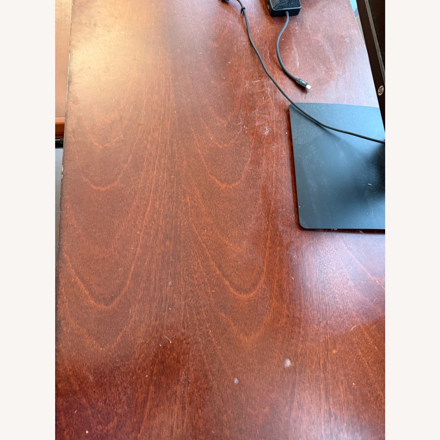 Raymour & Flanagan Dark Brown Wood Desk - image-6