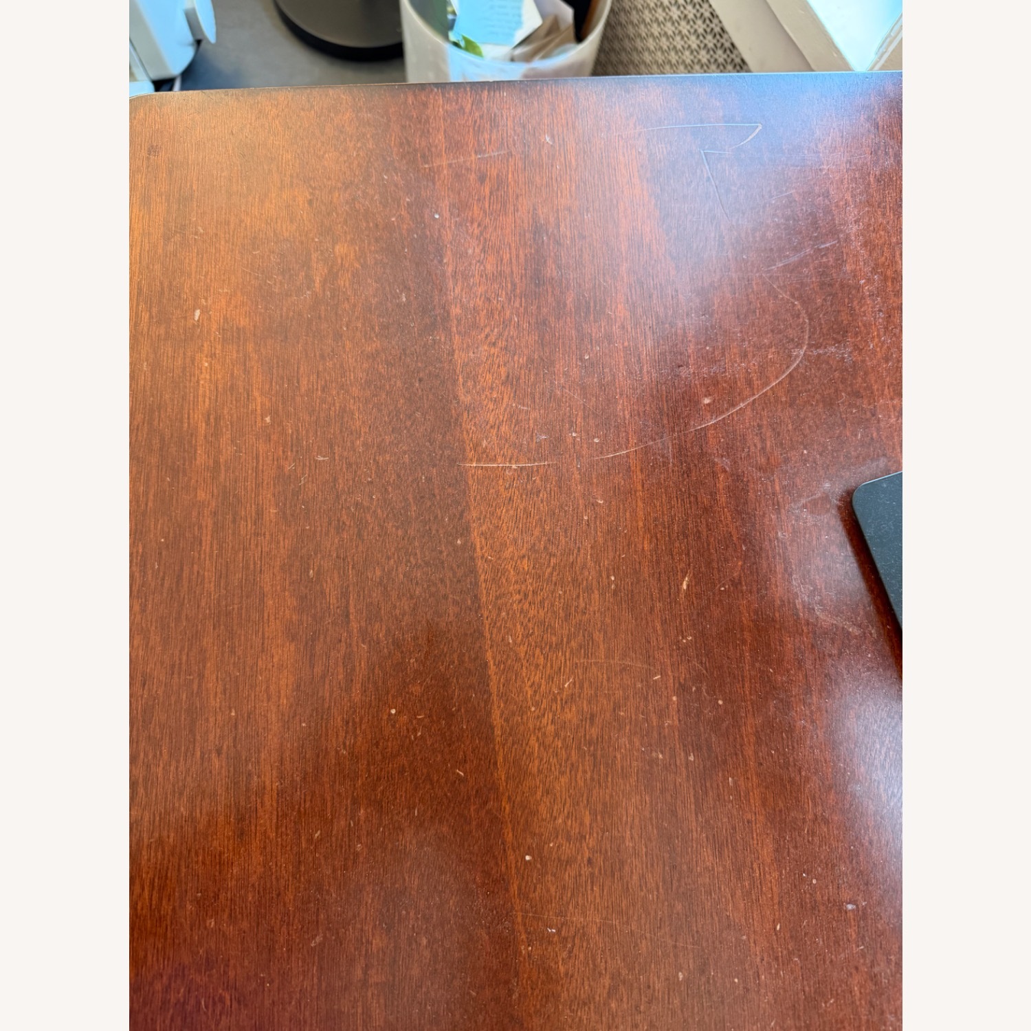 Raymour & Flanagan Dark Brown Wood Desk - image-7