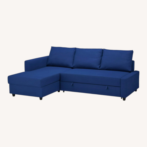Used IKEA Friheten Blue 3+ Seater Sofa for sale on AptDeco