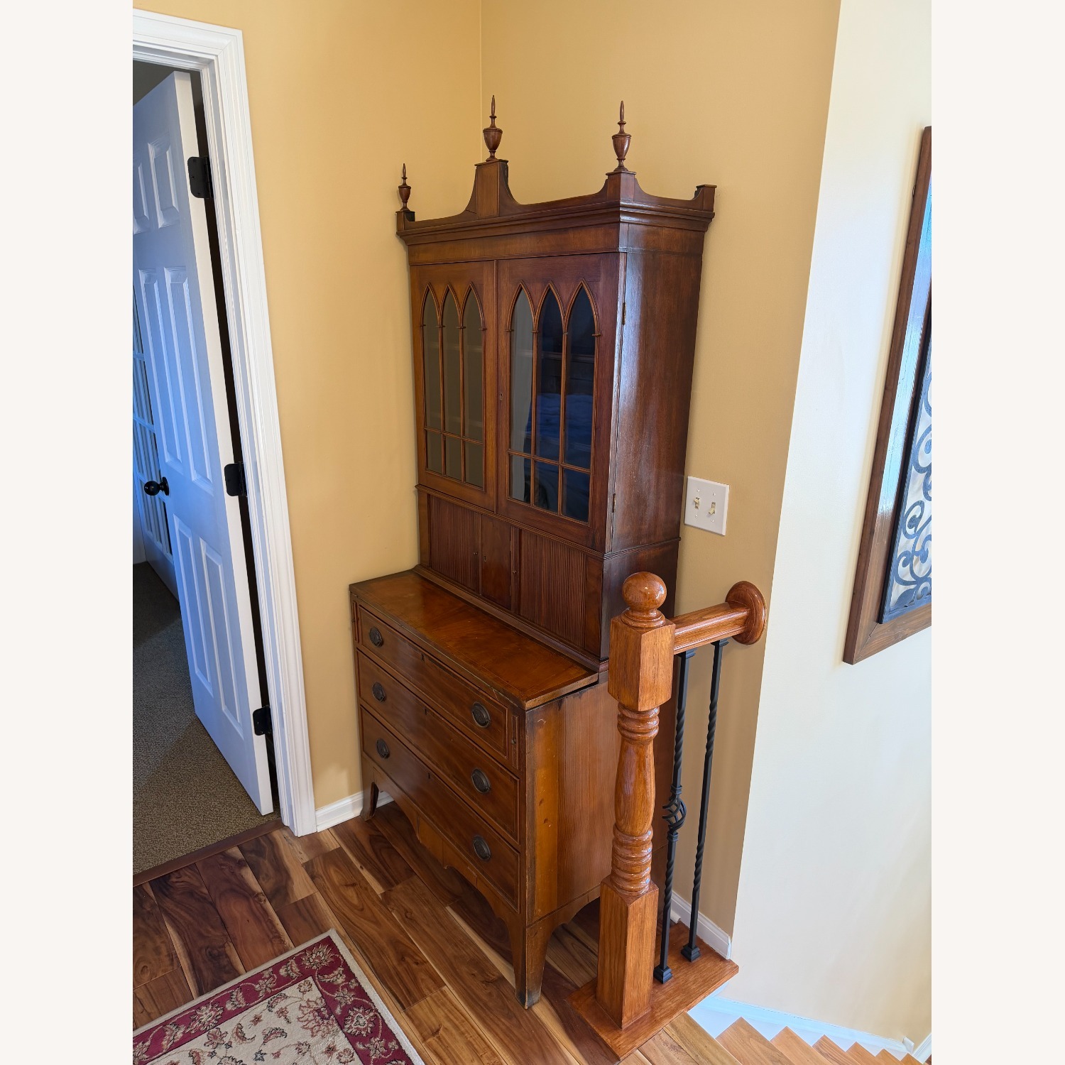 19th Cent Gothic Revival Secretary - image-5
