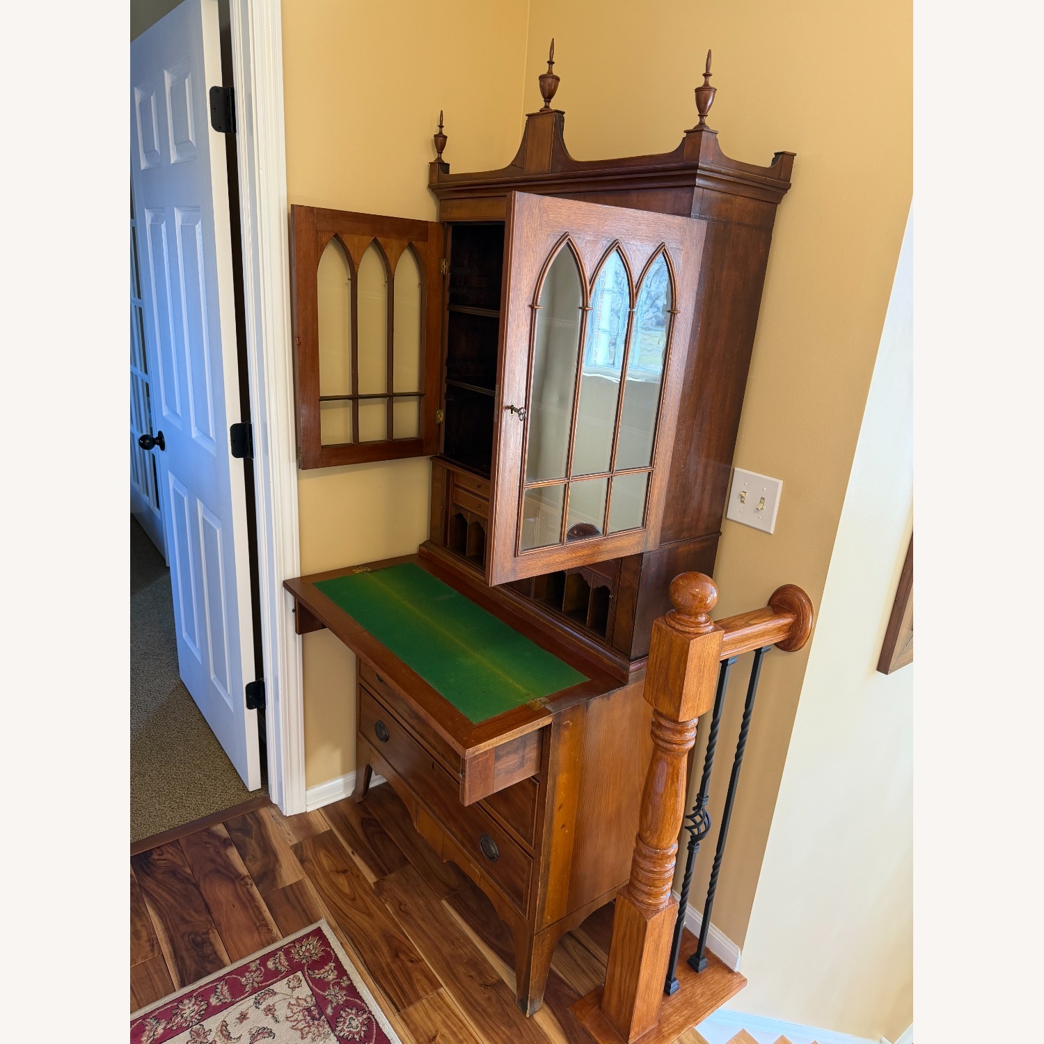 19th Cent Gothic Revival Secretary - image-11