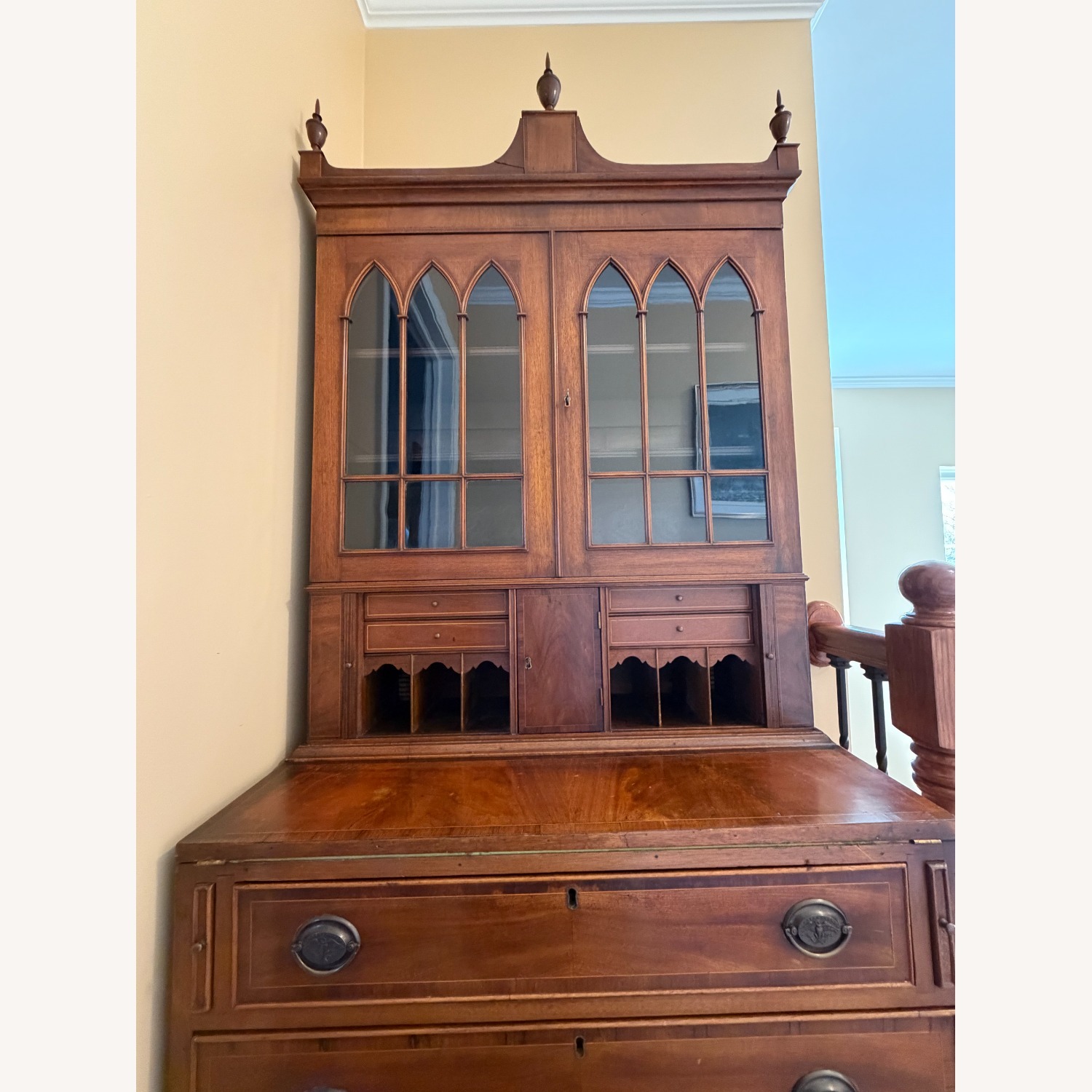 19th Cent Gothic Revival Secretary - image-14