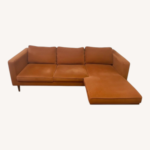Used AllModern Rust Fabric Reversible Sectional for sale on AptDeco