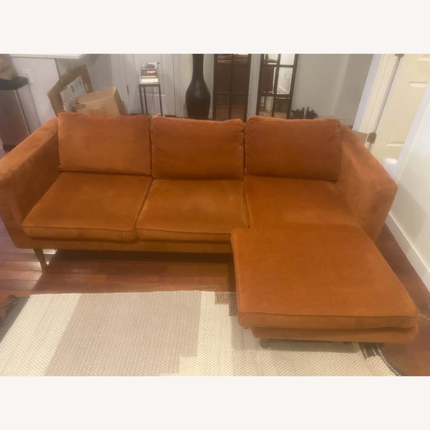 AllModern Rust Fabric Reversible Sectional - image-2