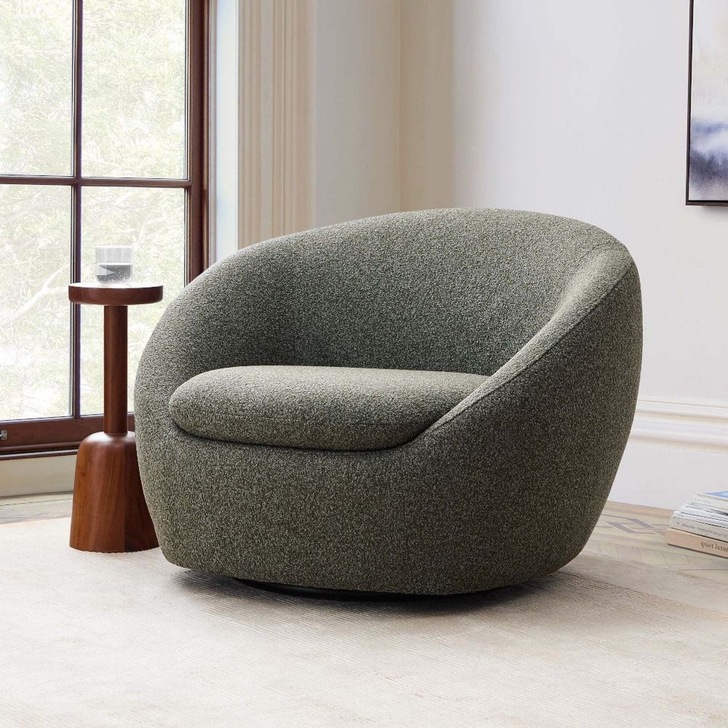 West Elm Cozy Swivel Chairnull