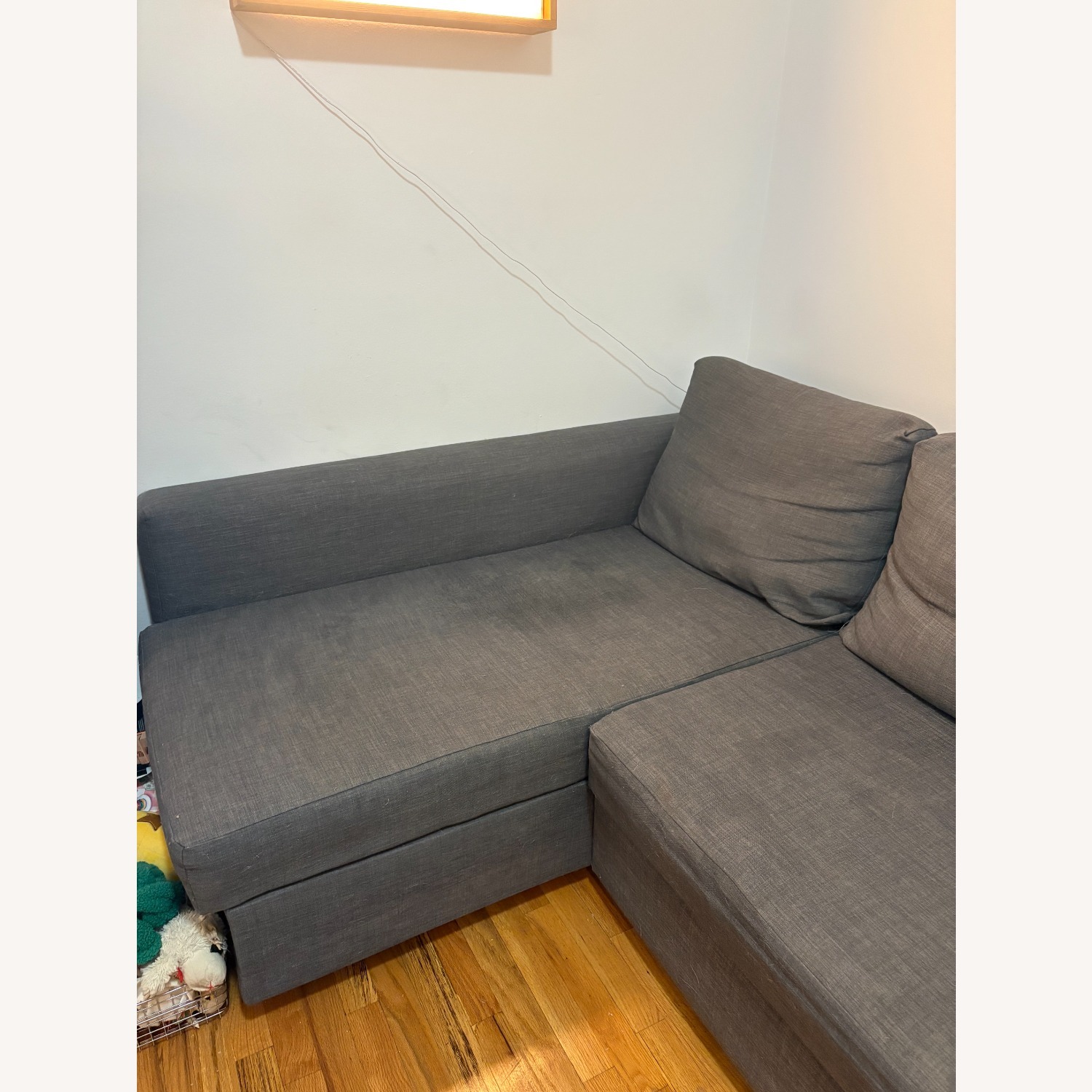 IKEA Friheten Light Gray Fabric Sleeper Sofa - image-2
