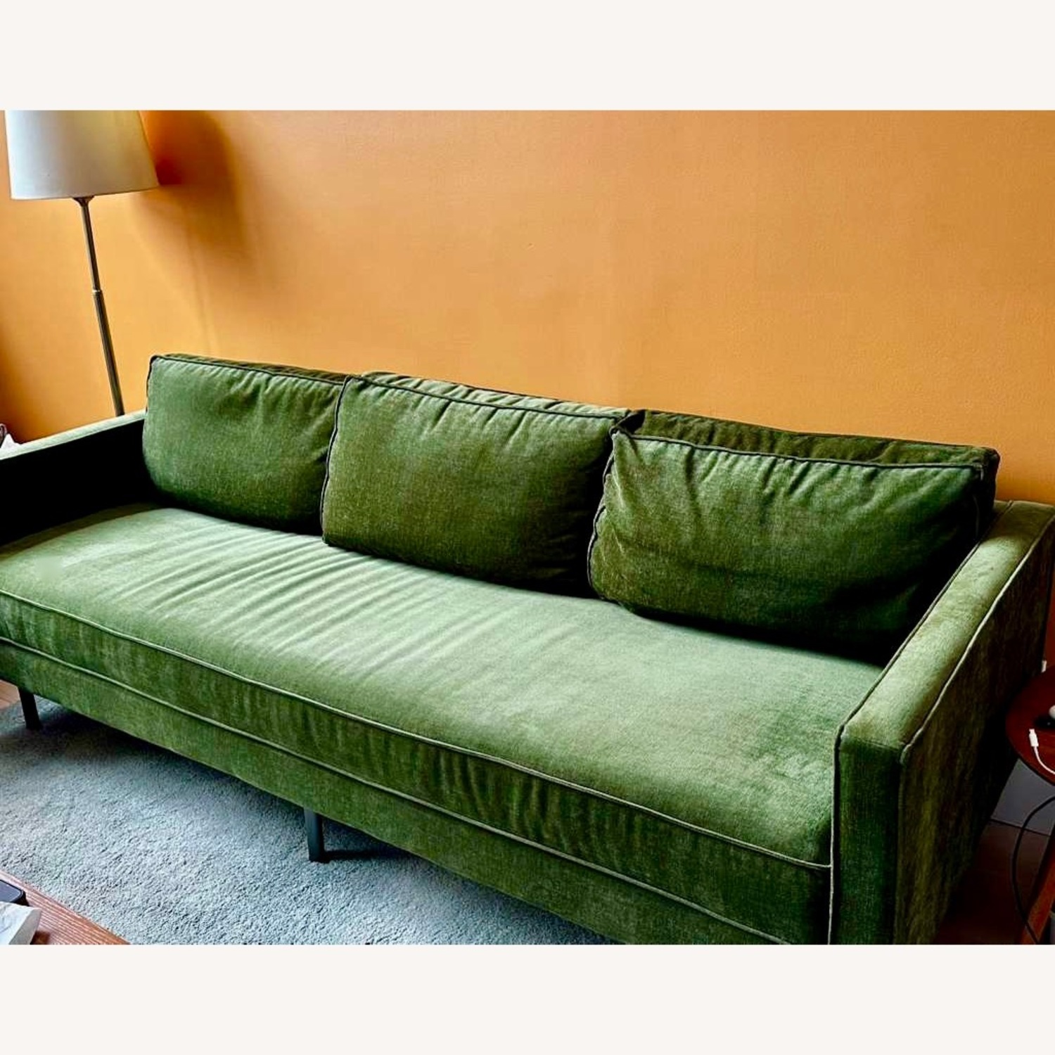 West Elm Axel 89" Sofa in Tarrgon Green - image-2