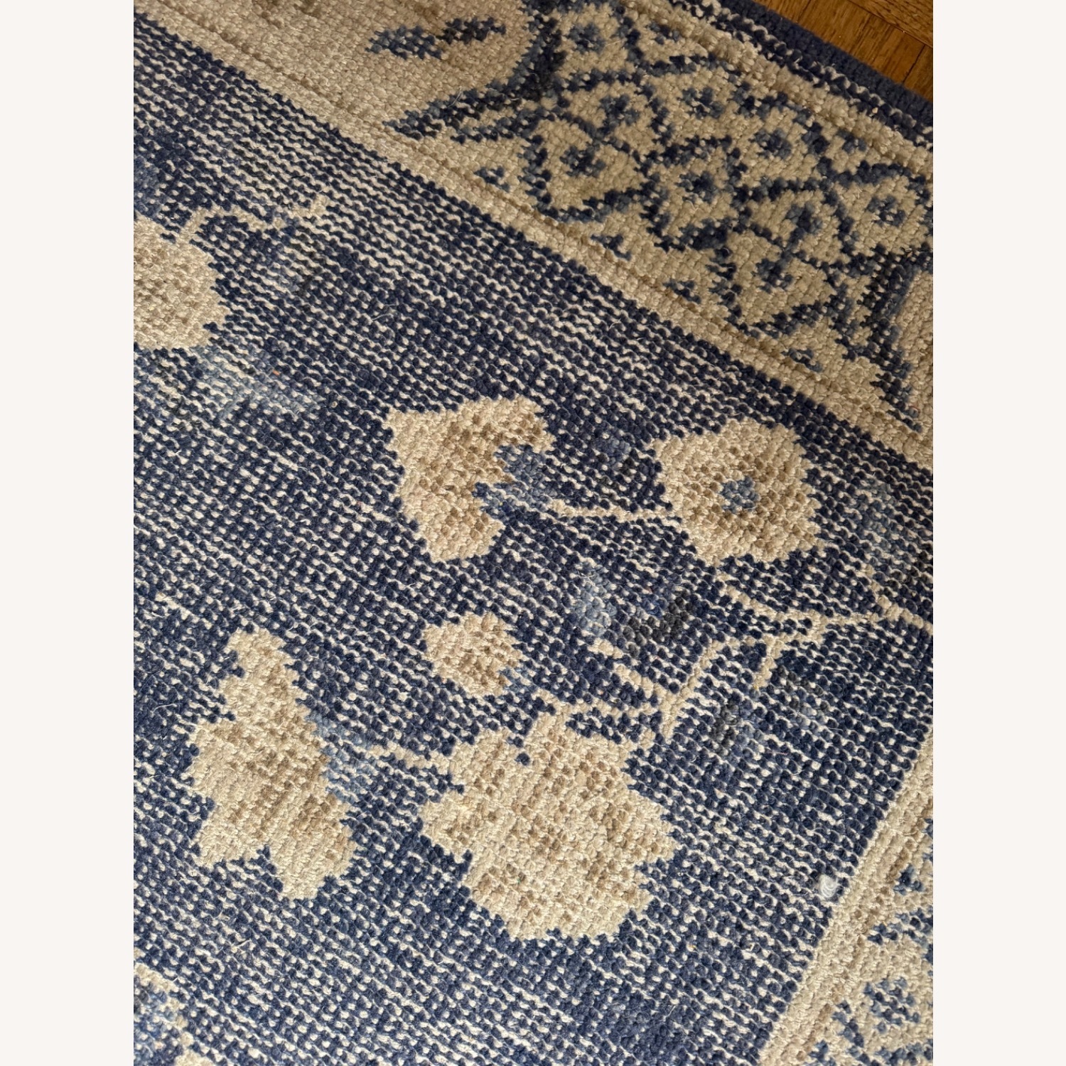 Pottery Barn Claire Hand Knotted Wool Rug (Indigo) 5' x 8' - image-7