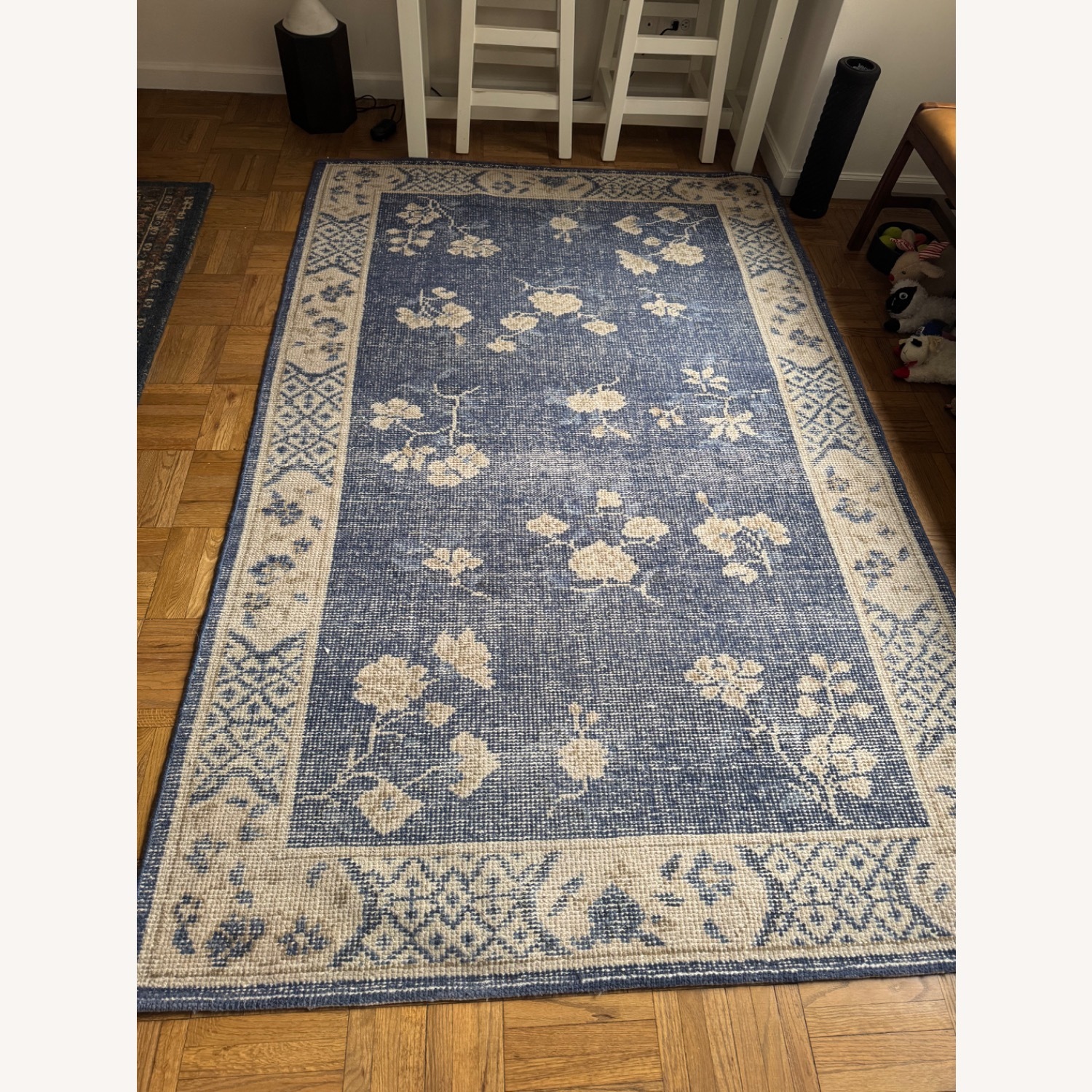Pottery Barn Claire Hand Knotted Wool Rug (Indigo) 5' x 8' - image-2