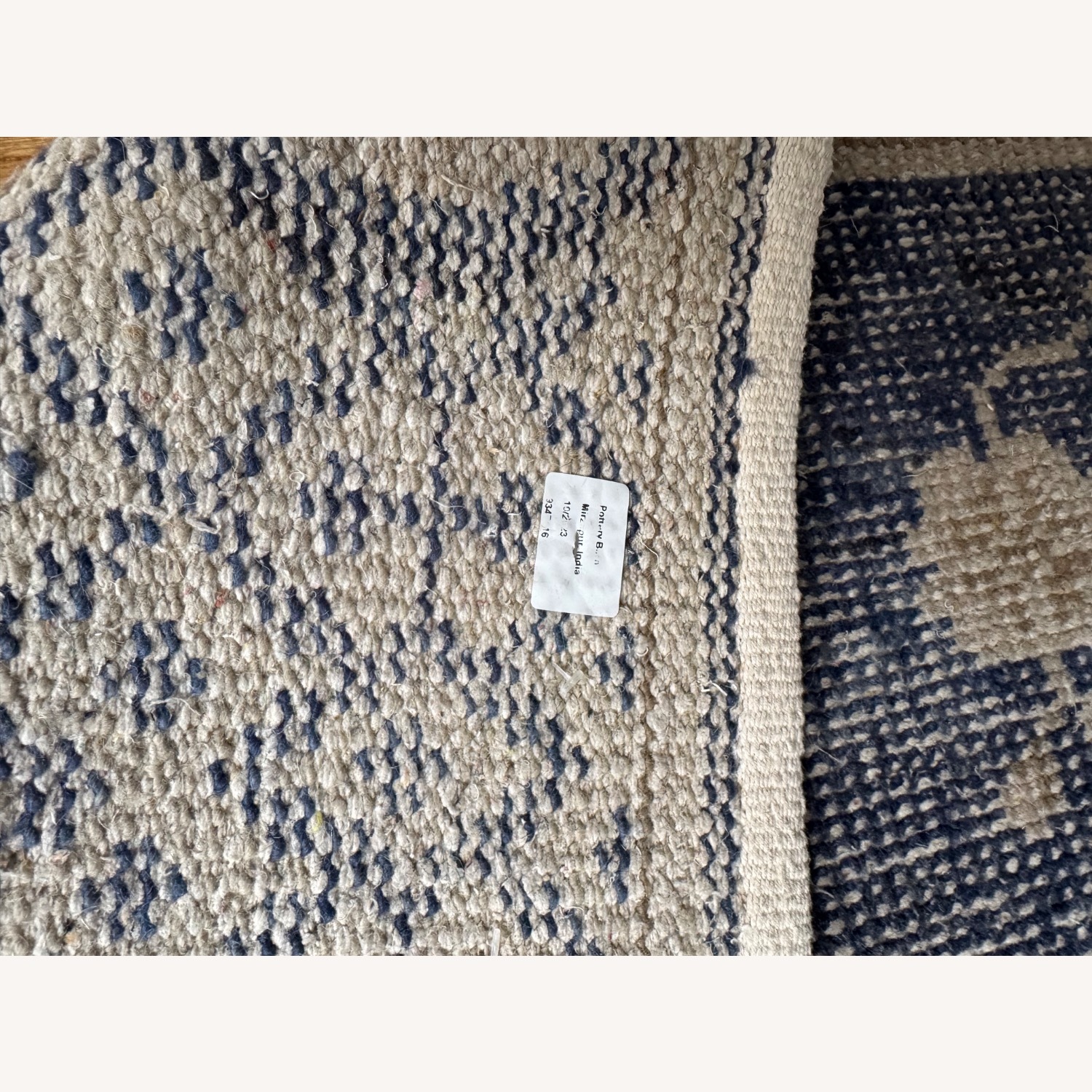 Pottery Barn Claire Hand Knotted Wool Rug (Indigo) 5' x 8' - image-4
