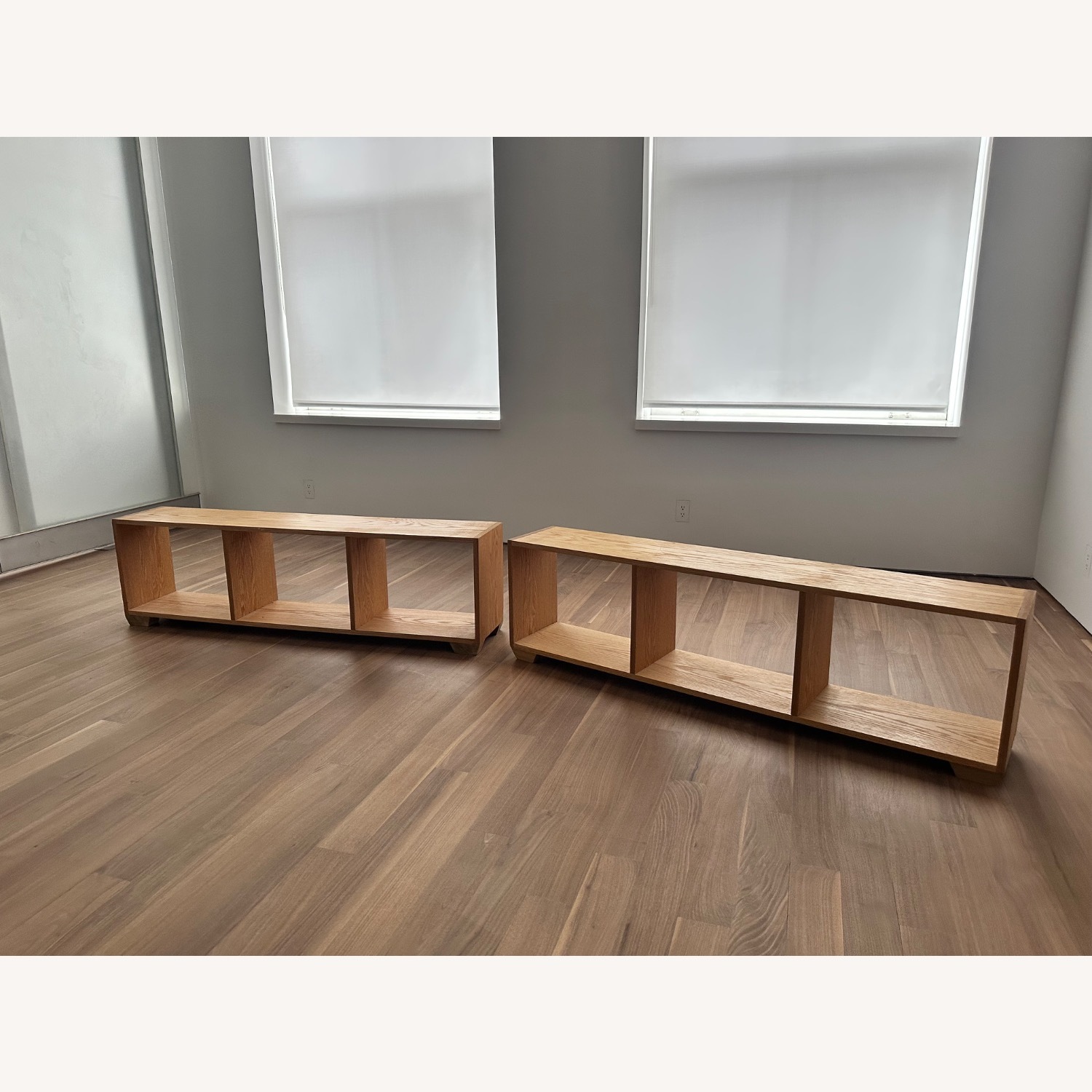 Vintage/Antique Natural Wood Media Storage - image-1