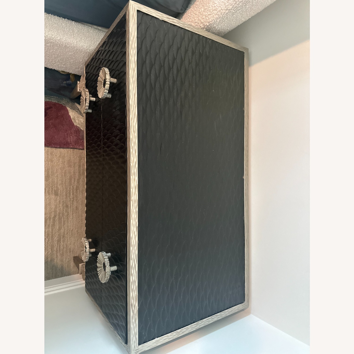 Global Views Artisan Black Wood Chest - image-7