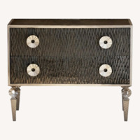Global Views Artisan Black Wood Chest