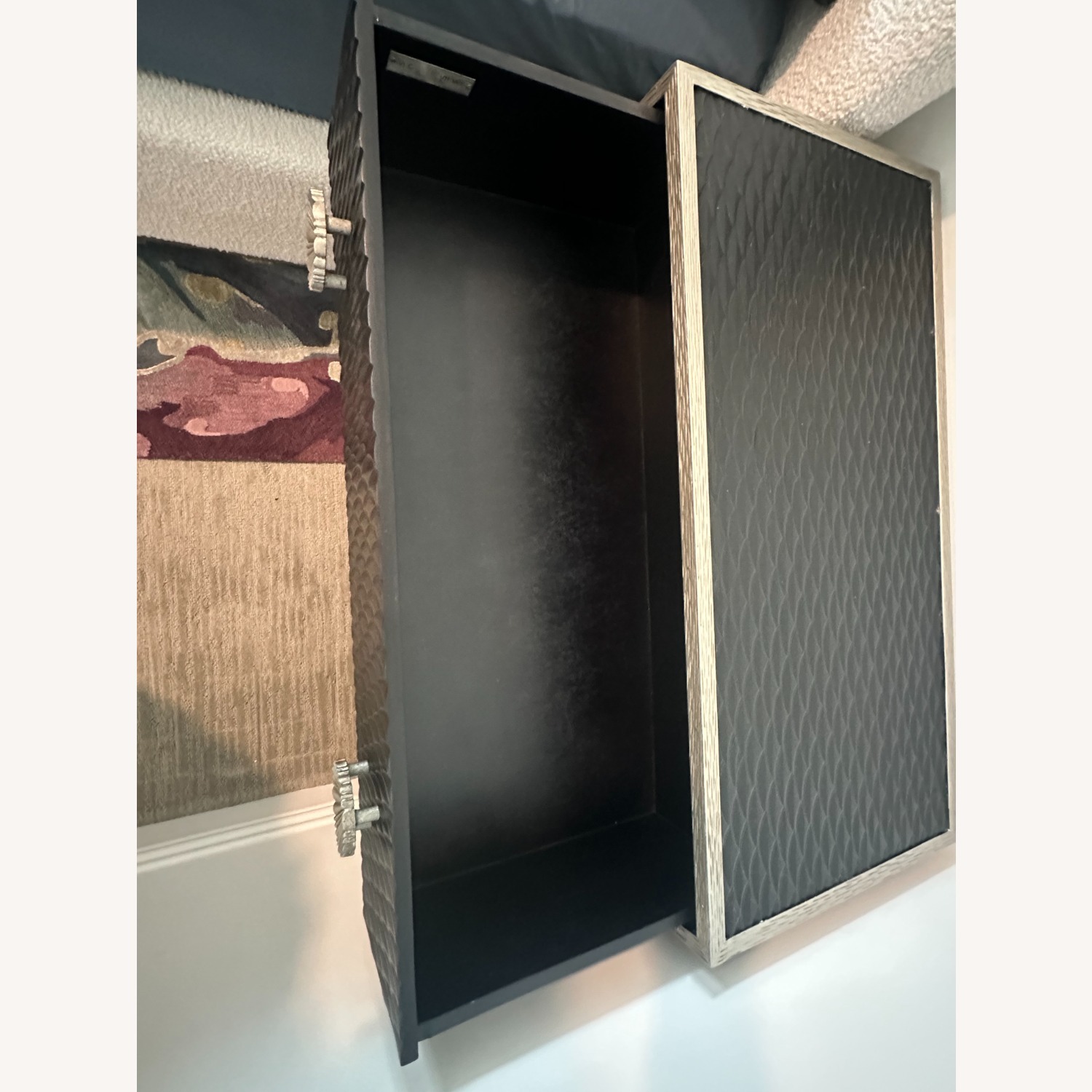 Global Views Artisan Black Wood Chest - image-3