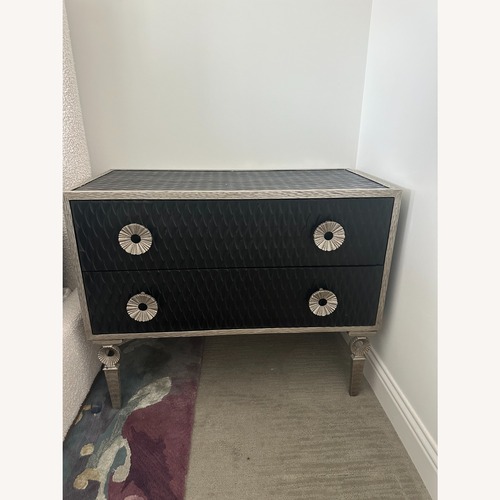 Used Global Views Artisan Black Wood Chest for sale on AptDeco