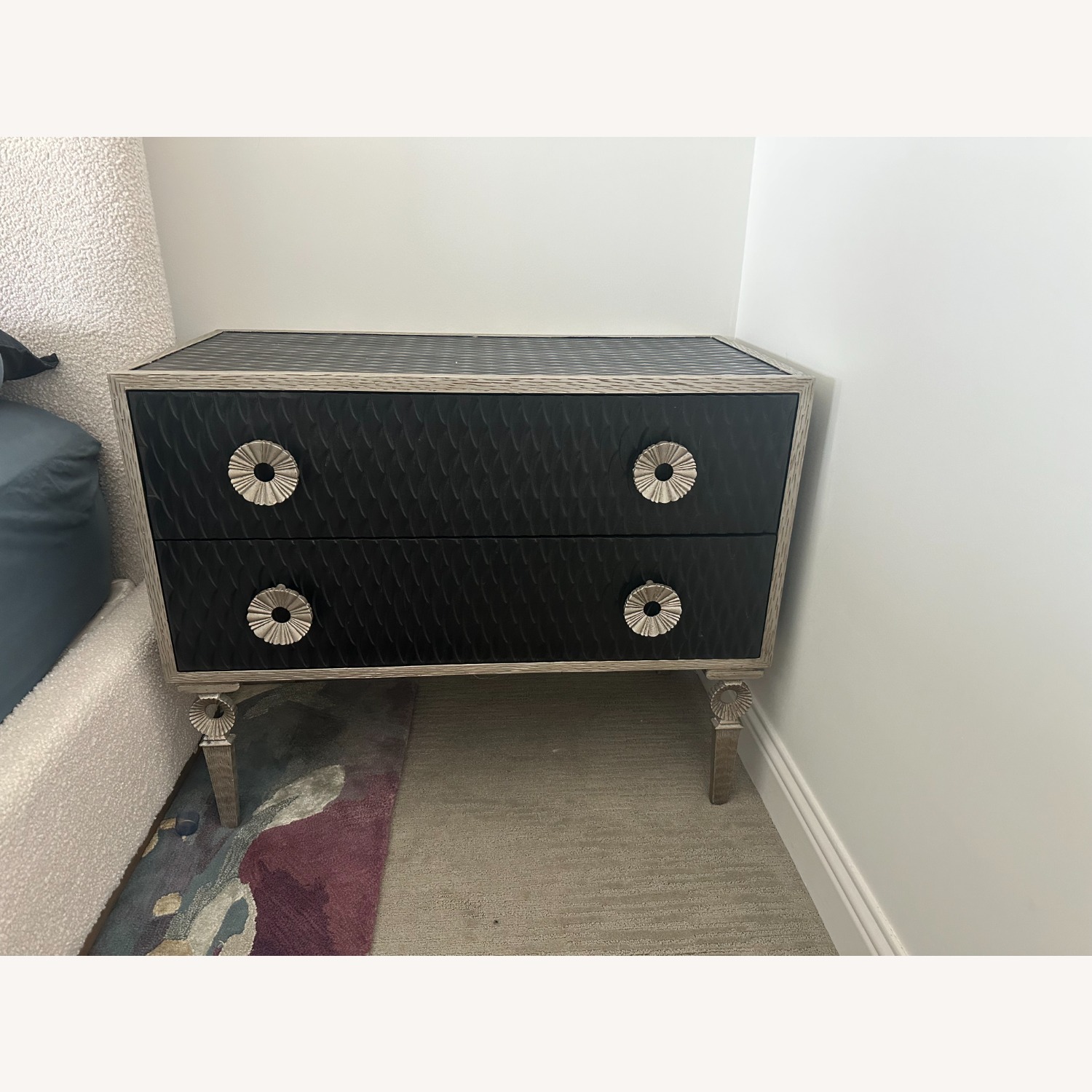 Global Views Artisan Black Wood Chest - image-2