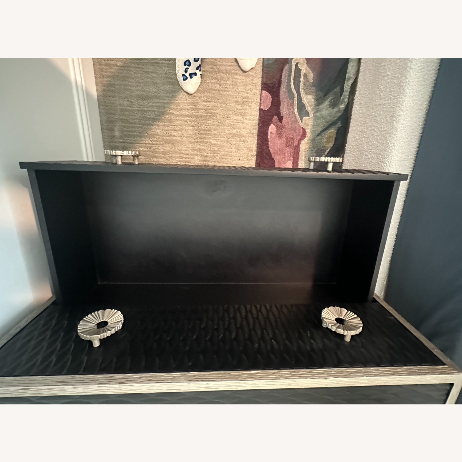 Global Views Artisan Black Wood Chest - image-4