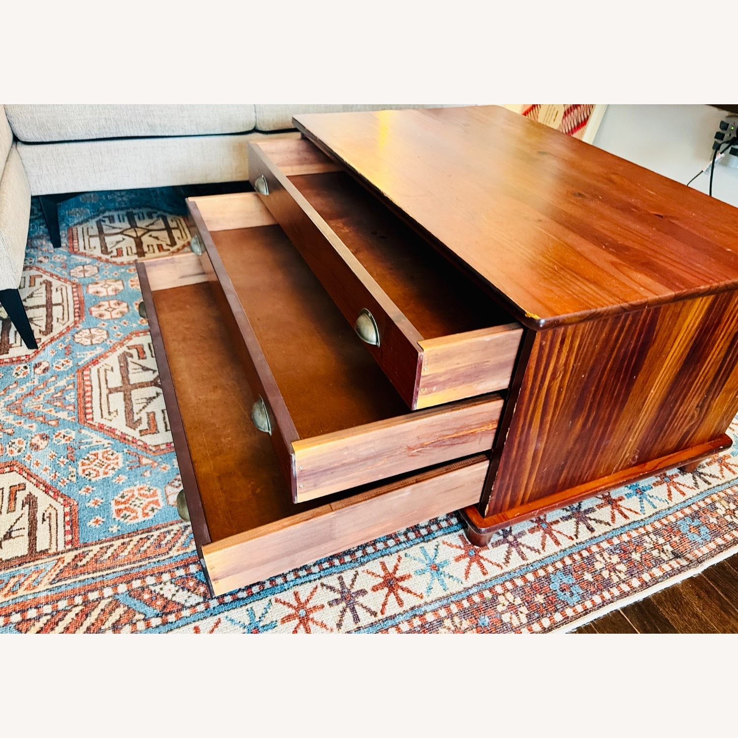 Pier 1 Anywhere Tuscan Coffee Table W Storage - 3 Drawers - image-2