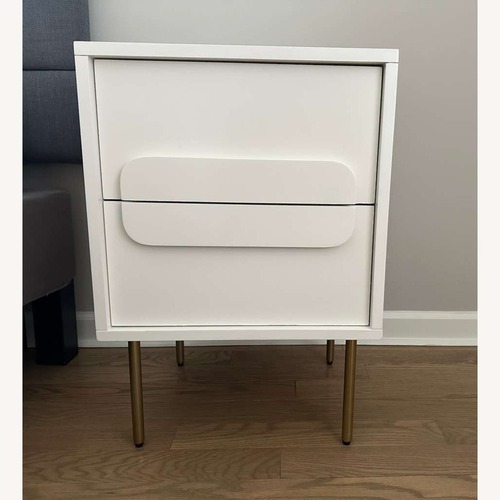 Used West Elm Gemini White Wood Nightstands for sale on AptDeco