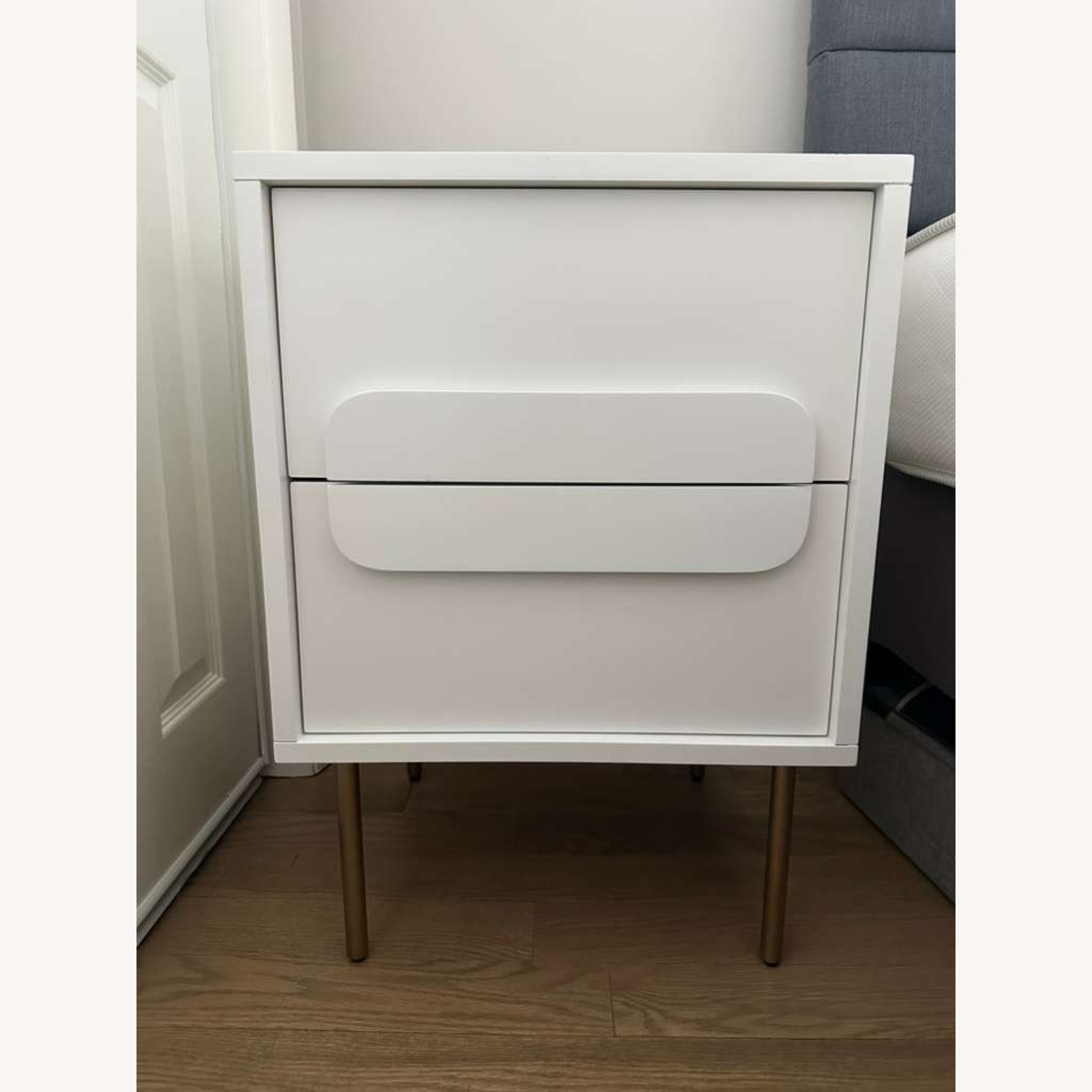 West Elm Gemini White Wood Nightstands - image-8