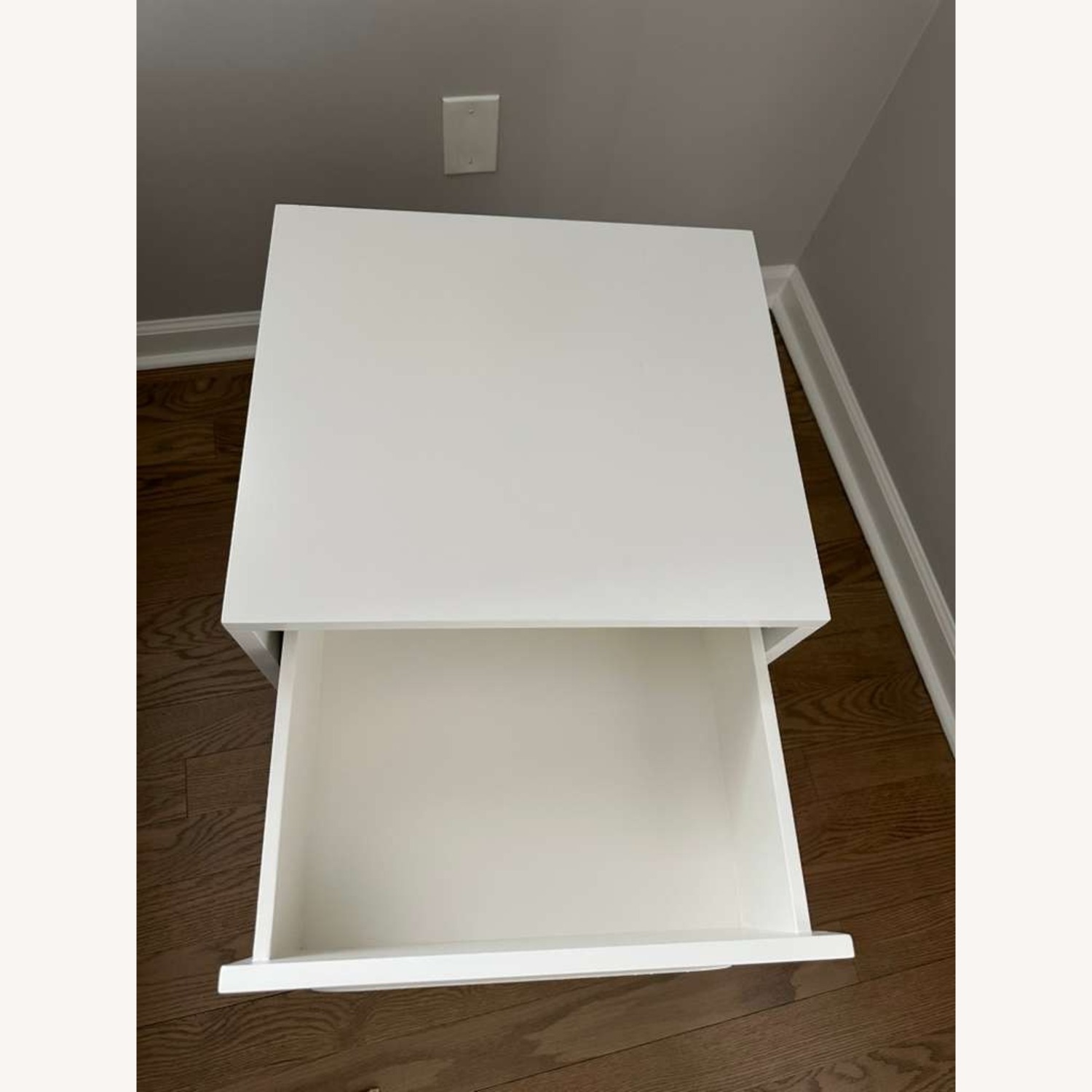 West Elm Gemini White Wood Nightstands - image-6