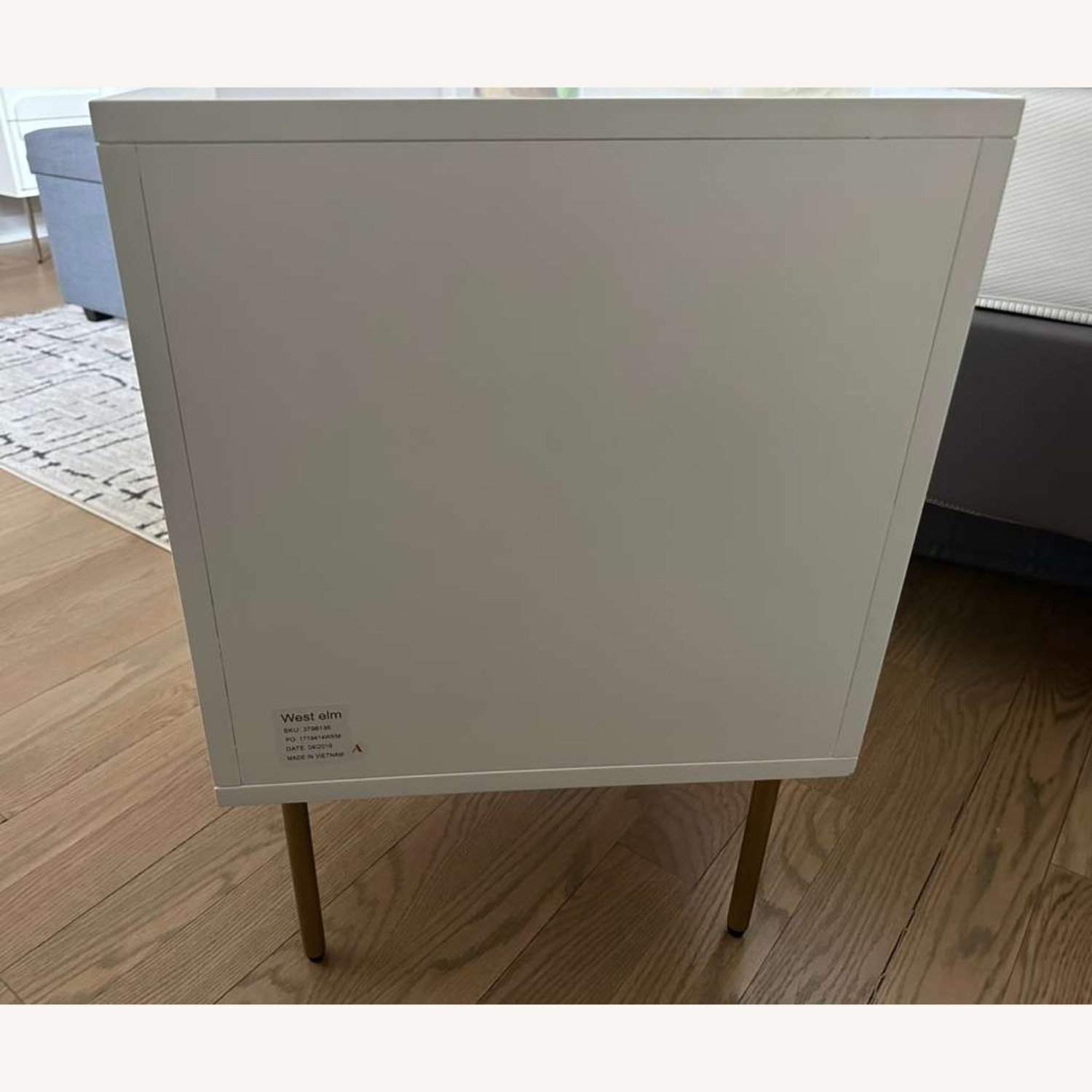 West Elm Gemini White Wood Nightstands - image-5