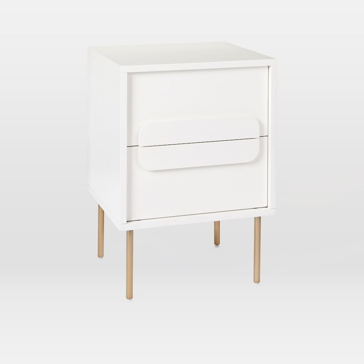 West Elm Gemini White Wood Nightstands - image-9